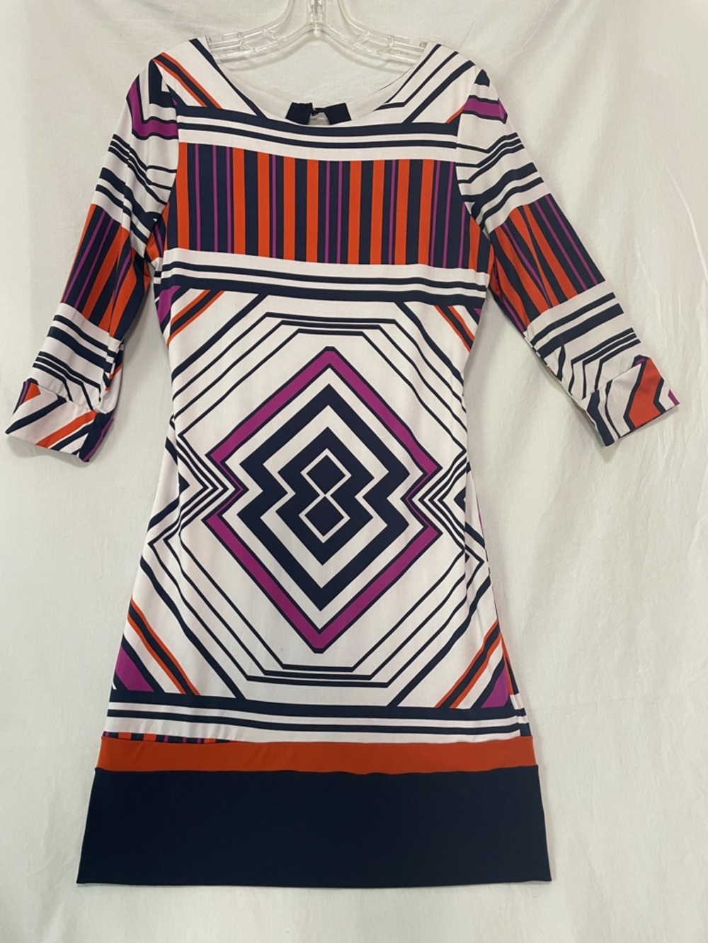 Baby Phat Backless Dress Y2K Vintage vibrant retro mod pattern, Lg.